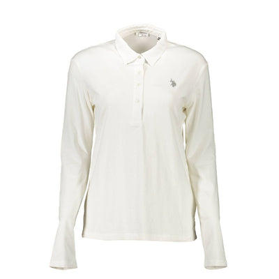 U.S. POLO ASSN. Weißes Baumwoll-Poloshirt für Frauen