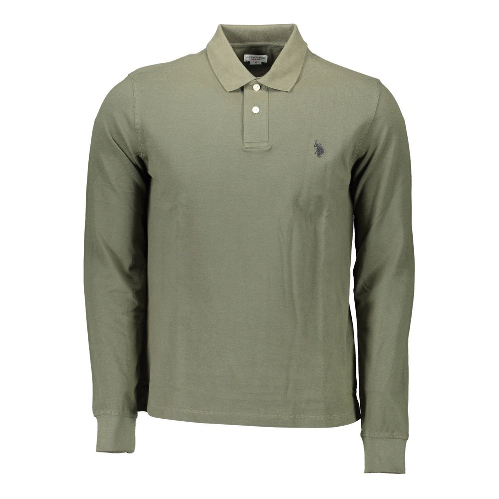 U.S. POLO ASSN. Grünes Baumwoll-Poloshirt für Männer