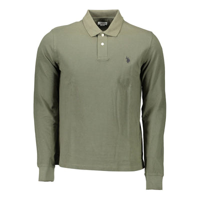 U.S. POLO ASSN. Grünes Baumwoll-Poloshirt für Männer