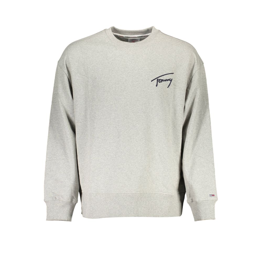 Tommy Hilfiger Grauer Baumwollpullover für Männer