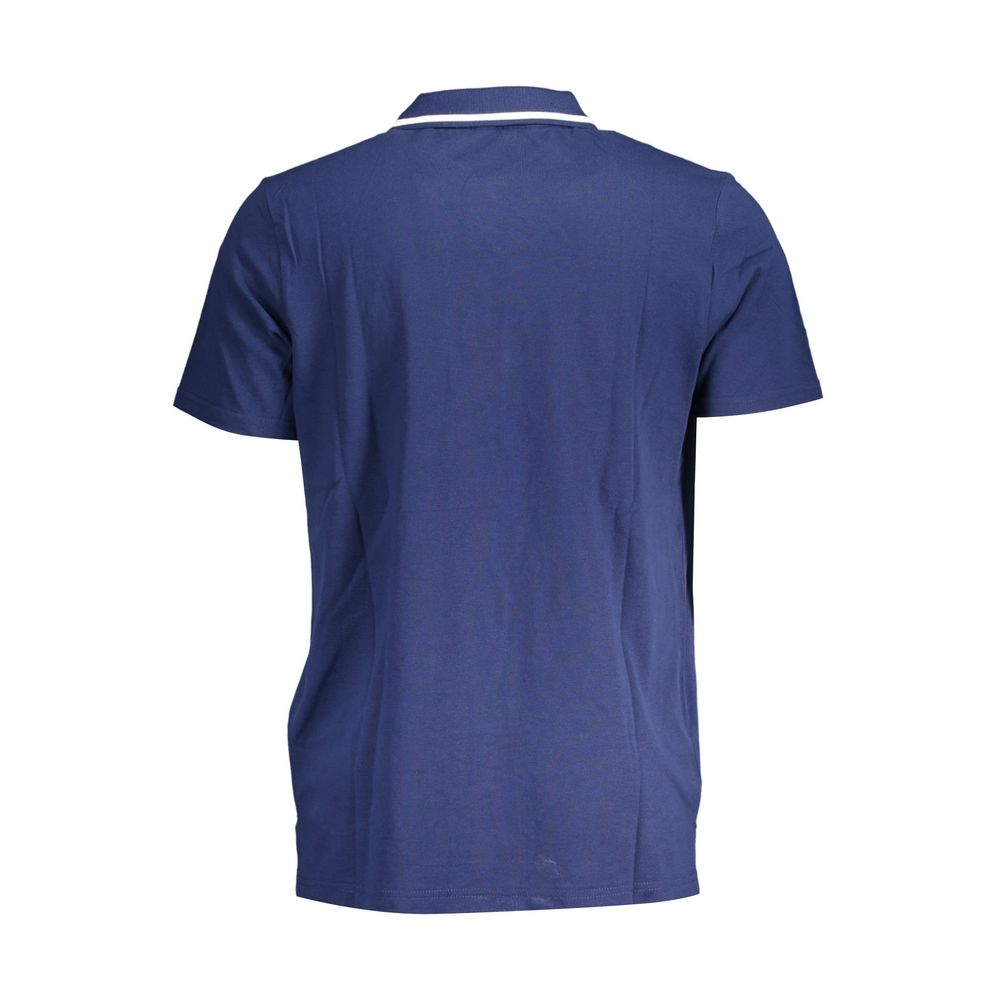 Fila Klassisch blaues Baumwoll-Polo mit kontrastierenden Details