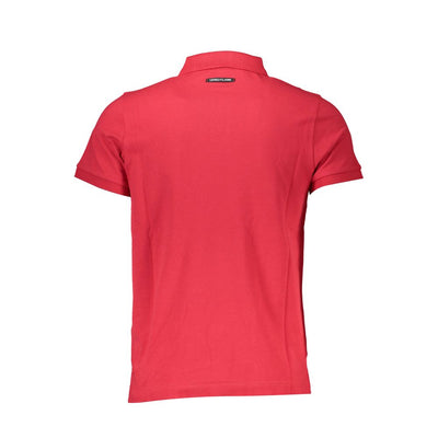 Cavalli Class Rotes Baumwoll-Poloshirt