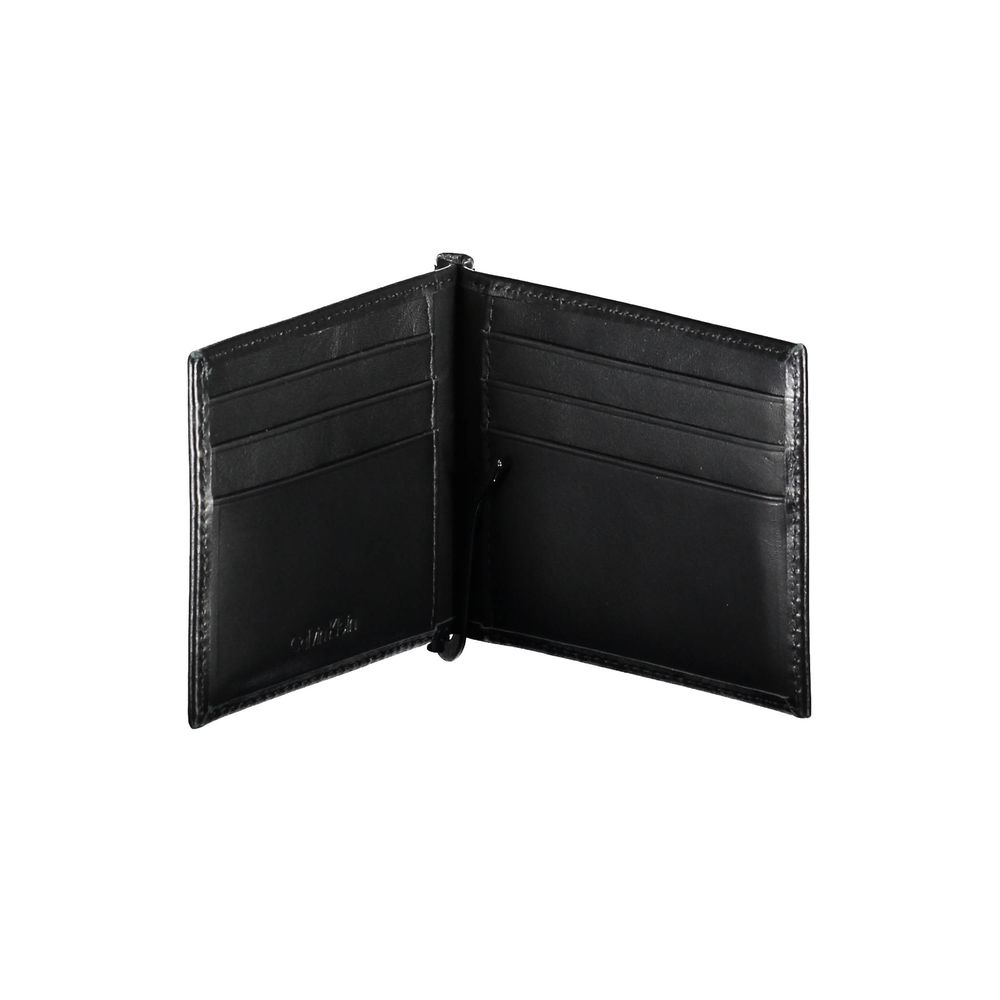 Calvin Klein Schwarzes Leder Herren Portemonnaie