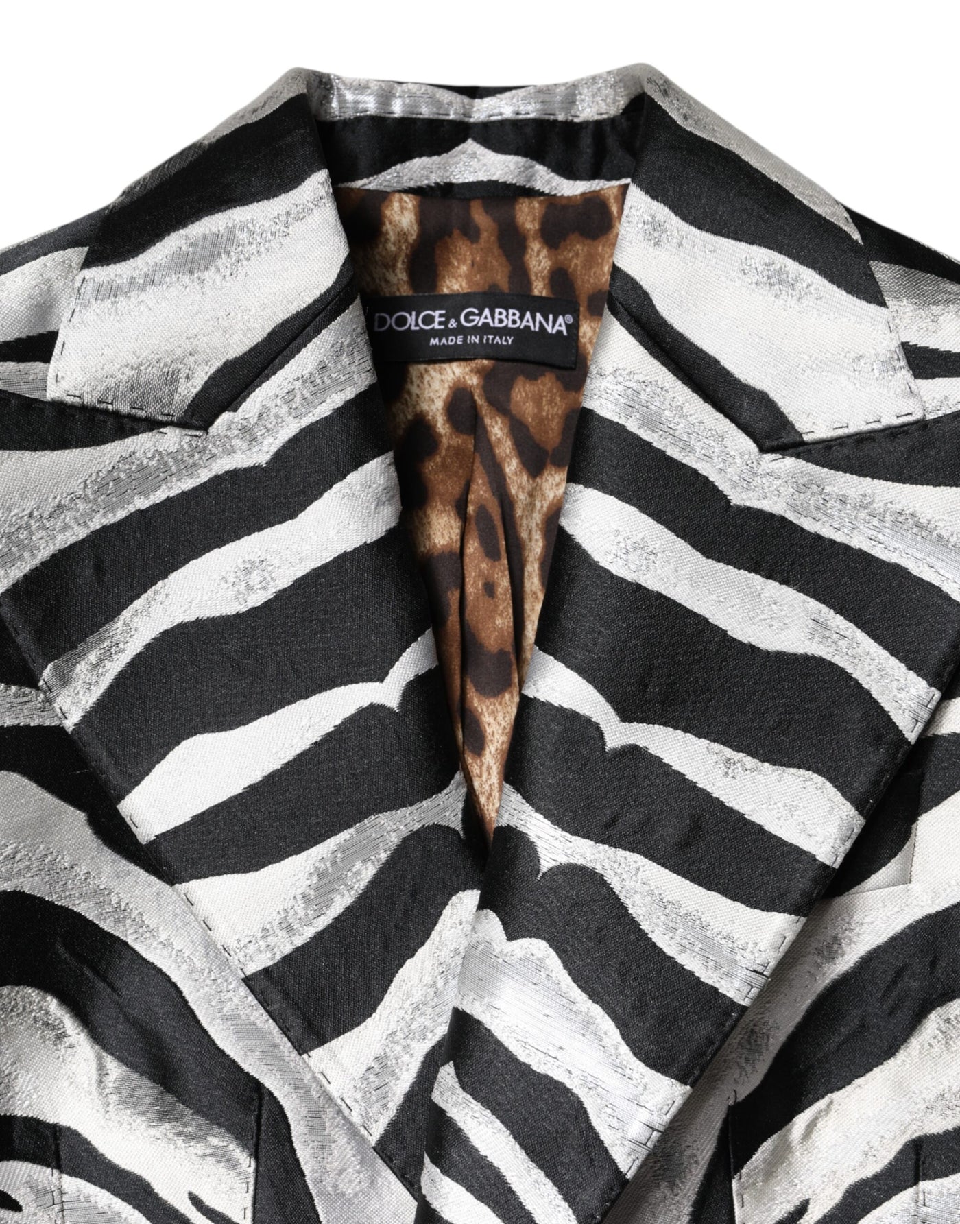 Dolce & Gabbana Schwarz Weiß Polyester Frauen Blazer Jacke
