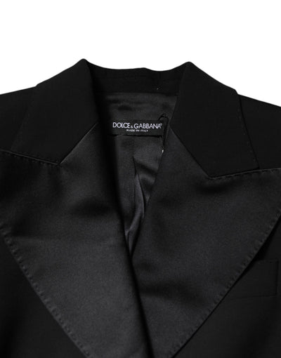 Dolce & Gabbana Schwarzer Woll-Jumpsuit Kleid Frauen Mantel Jacke