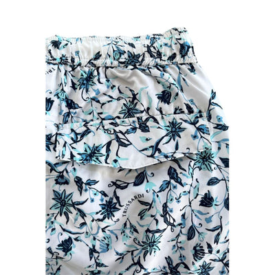 Trussardi Beachwear Weiße Polyester Herren Badeshorts