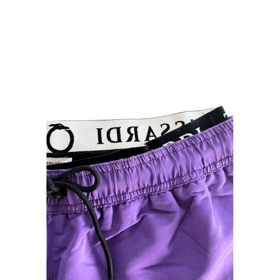 Trussardi Beachwear Lila Polyester Herren-Badeshorts