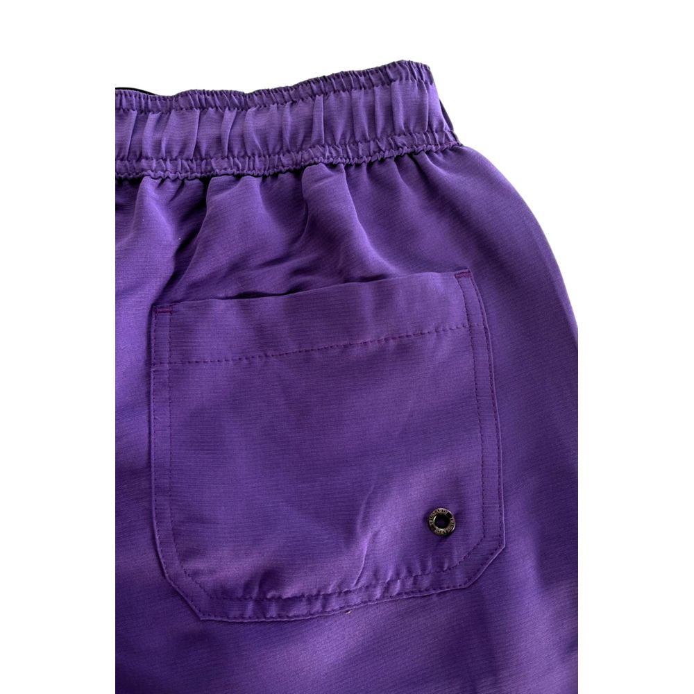 Trussardi Beachwear Lila Polyester Herren-Badeshorts