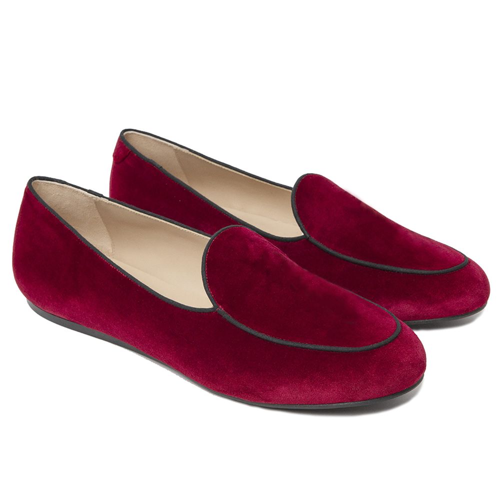 Charles Philip Roter Samt Loafer
