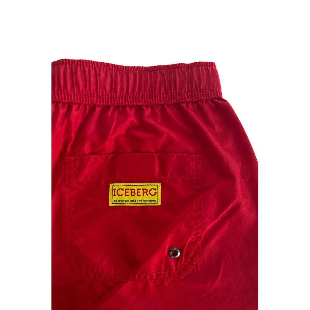 Iceberg Rotes Polyester Männer schwimmen kurz