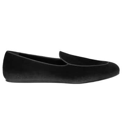 Charles Philip Schwarzer Samt Unisex Loafer
