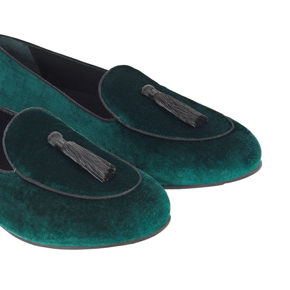 Charles Philip Grüner Samt Loafer