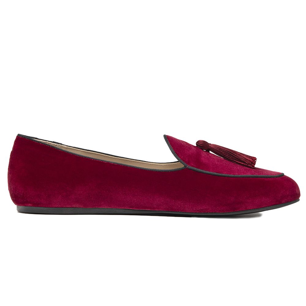 Charles Philip Roter Samt Loafer