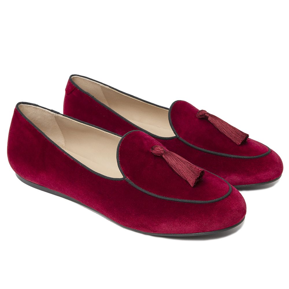Charles Philip Roter Samt Loafer