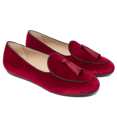 Charles Philip Roter Samt Loafer