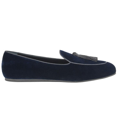 Charles Philip Loafer aus blauem Samt