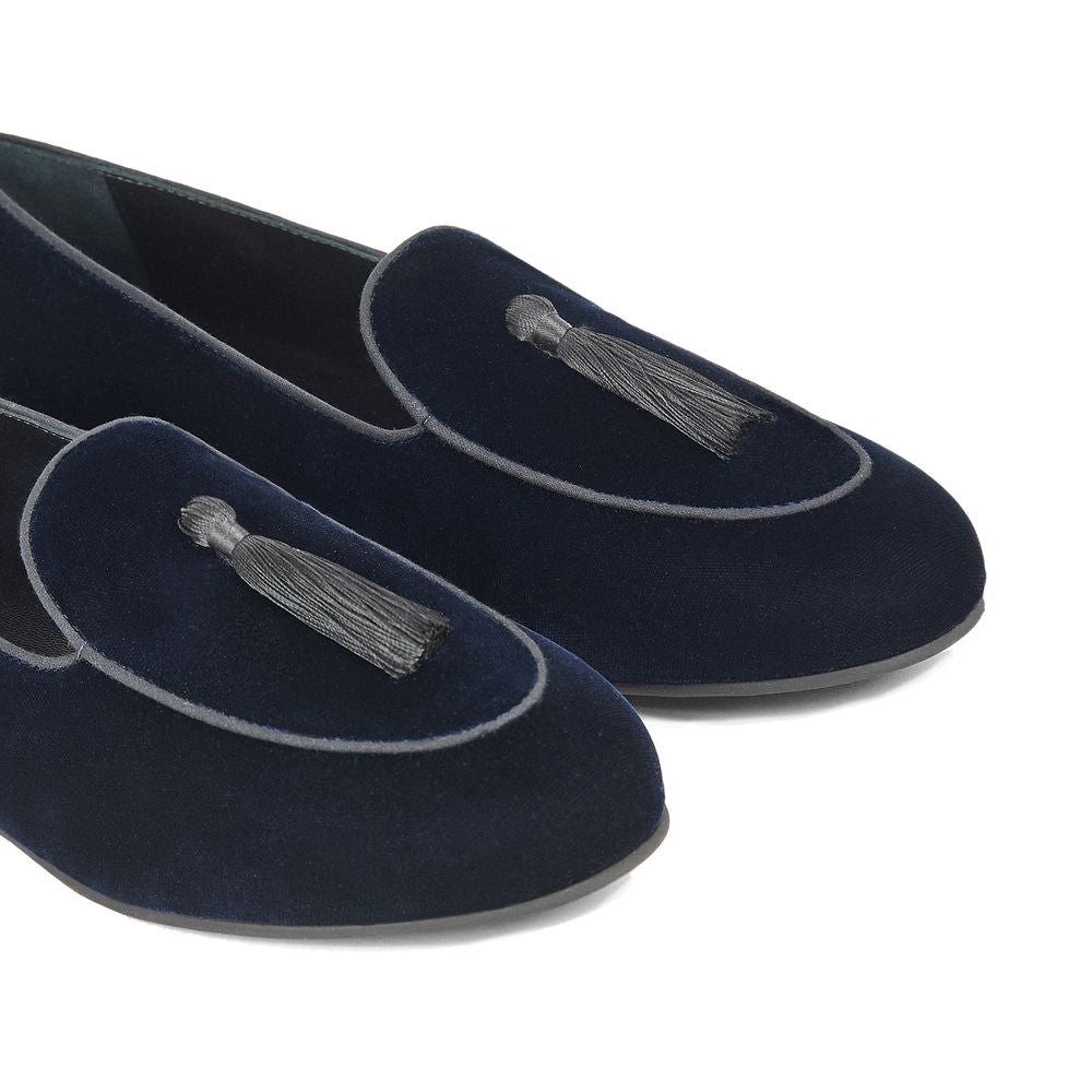 Charles Philip Loafer aus blauem Samt