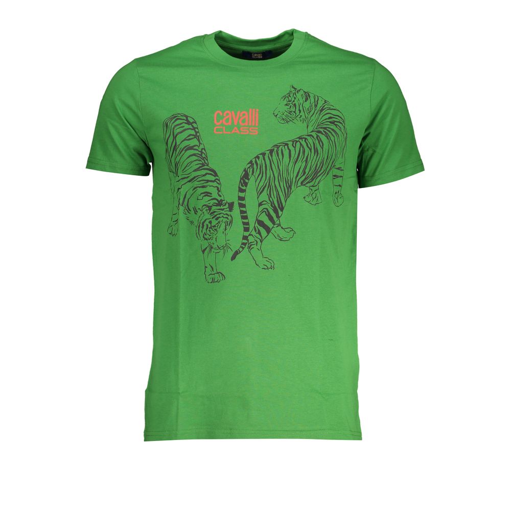 Cavalli Class T-Shirt aus grüner Baumwolle