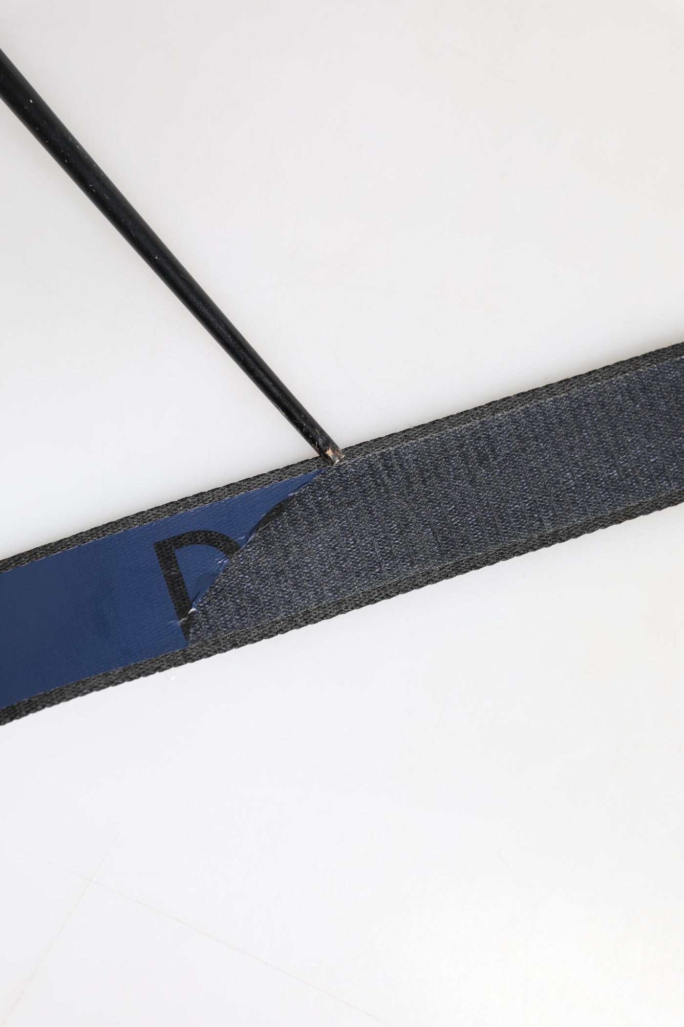 Dolce & Gabbana Schwarz Blau DG Logo Silber Metallschnalle Gürtel