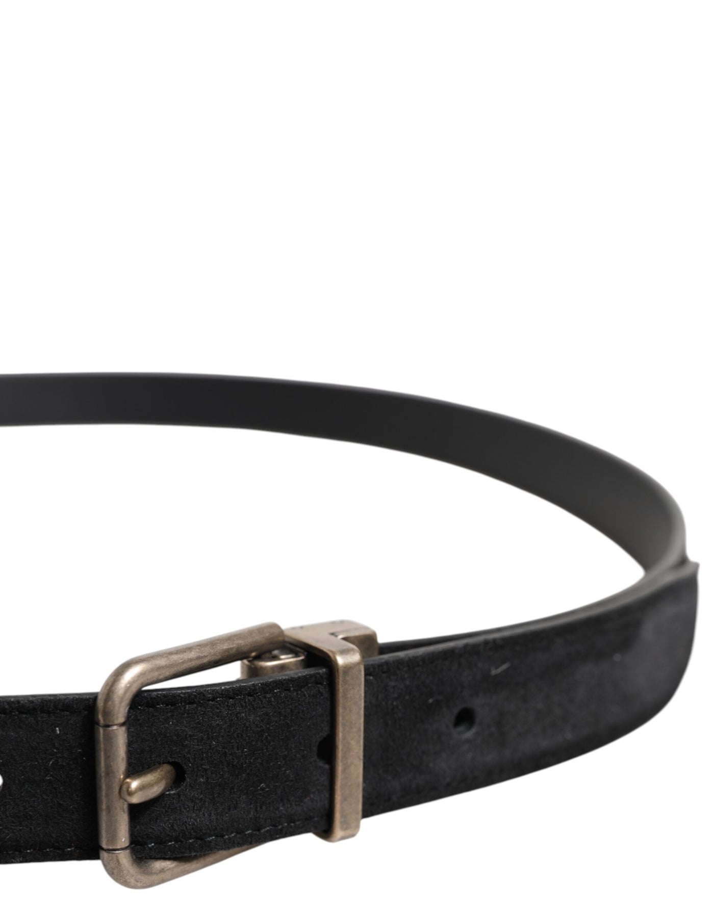 Dolce & Gabbana Klassischer Gürtel mit Metallschnalle aus schwarzem Kalbsleder