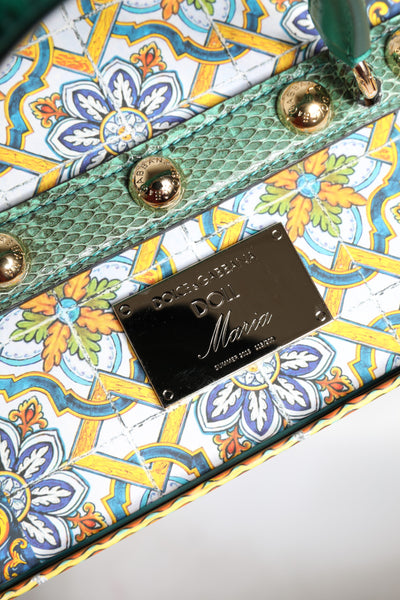 Dolce & Gabbana Schwarzes Kleid MARIA Porzellan Fashion Show Leder Sizilien Puppen