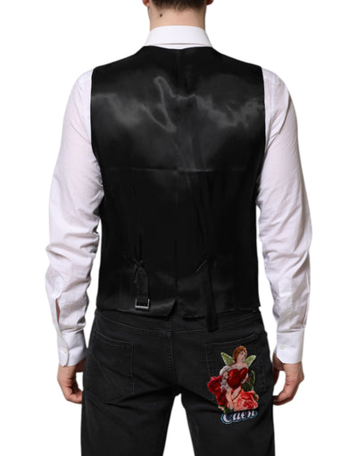 Dolce & Gabbana Schwarzer einreihiger Anzug 2 Stück Jacke
