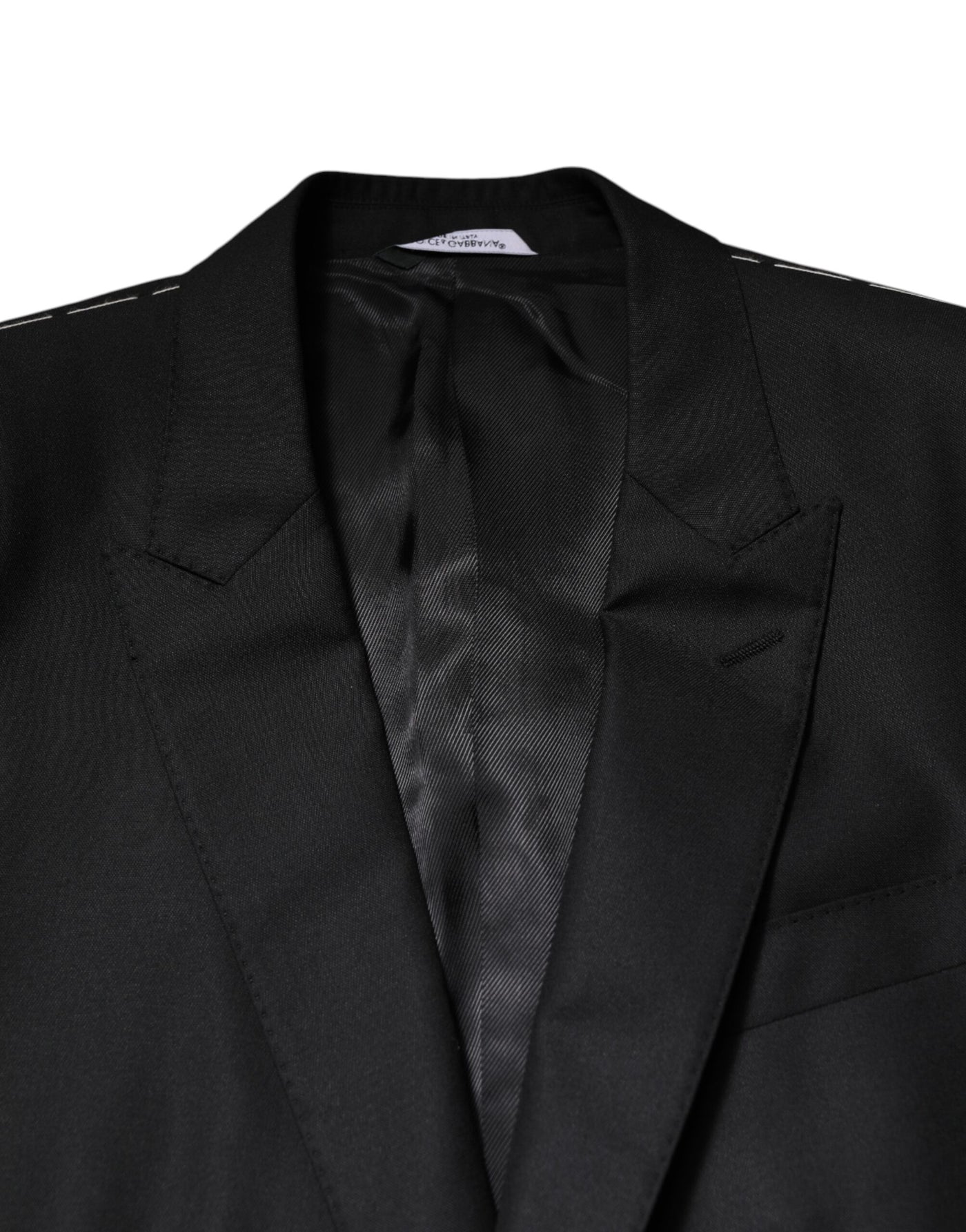Dolce & Gabbana Schwarzer einreihiger Anzug 2 Stück Jacke