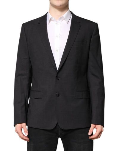 Dolce & Gabbana Dunkelgraue MARTINI Einreihige Jacke