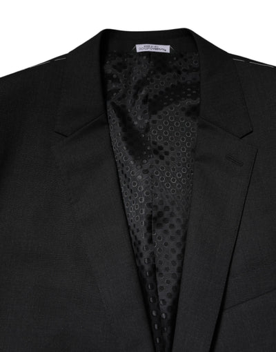Dolce & Gabbana Dunkelgraue MARTINI Einreihige Jacke