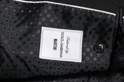 Dolce & Gabbana Dunkelgraue MARTINI Einreihige Jacke