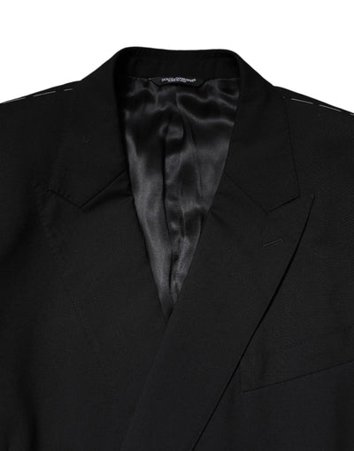 Dolce & Gabbana MARTINI Zweireihige Anzugjacke, schwarz