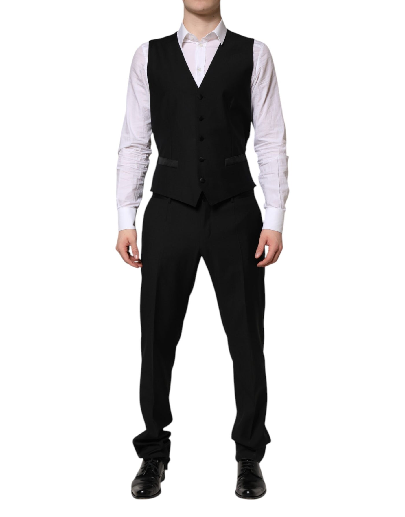 Dolce & Gabbana Schwarzer MARTINI Anzug mit Kristallverzierung 3tlg.
