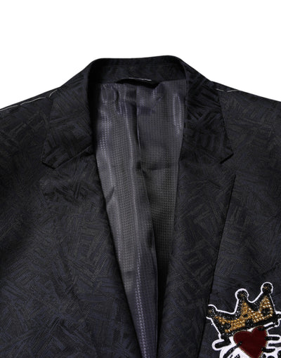 Dolce & Gabbana Schwarzer MARTINI King Skeleton 2 Stück Anzug
