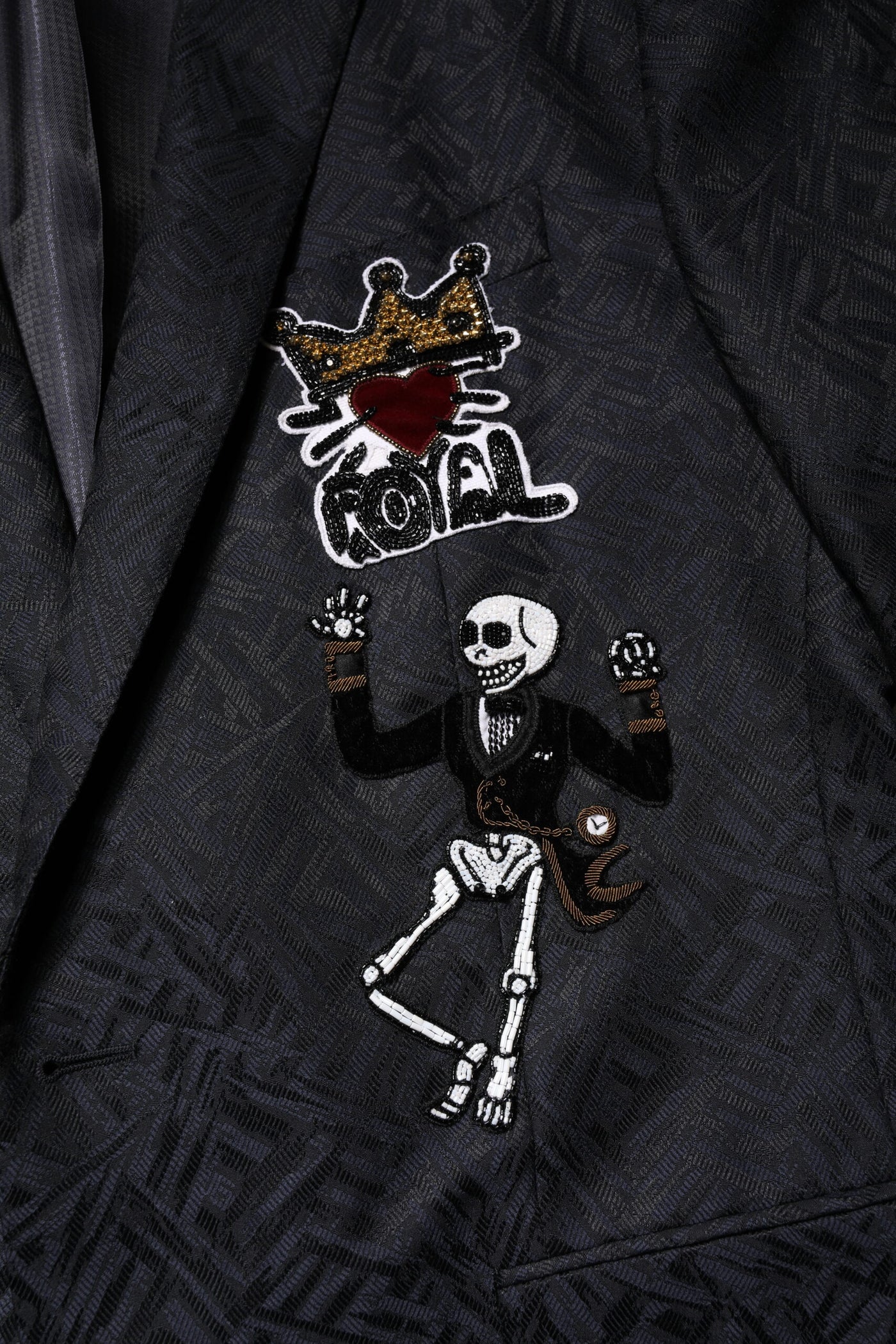 Dolce & Gabbana Schwarzer MARTINI King Skeleton 2 Stück Anzug