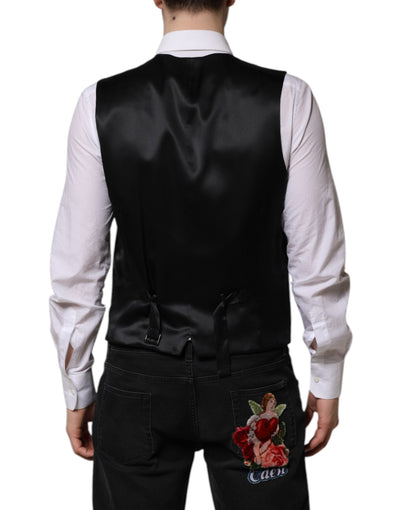 Dolce & Gabbana Dunkelbraun Kleid Formal Männer Weste Weste