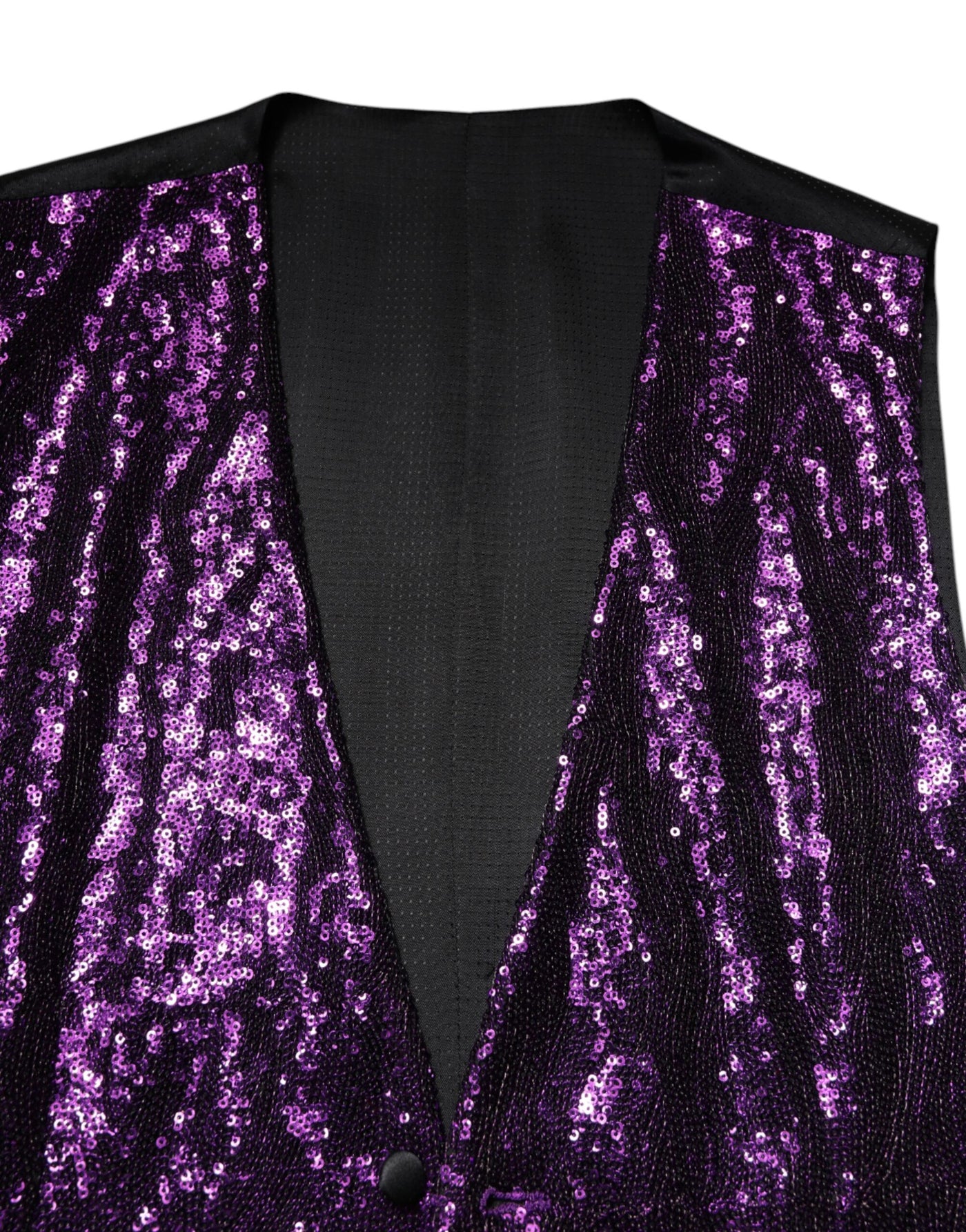 Dolce & Gabbana Lila Paillettenkleid Formelle Weste Weste