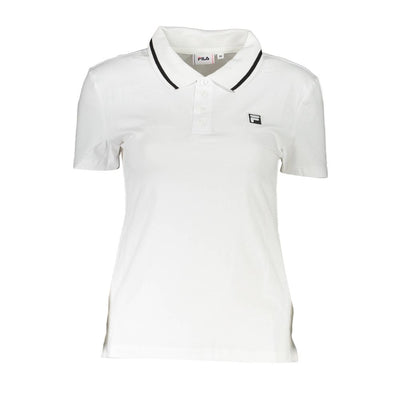 Fila Weißes Baumwoll-Poloshirt für Damen