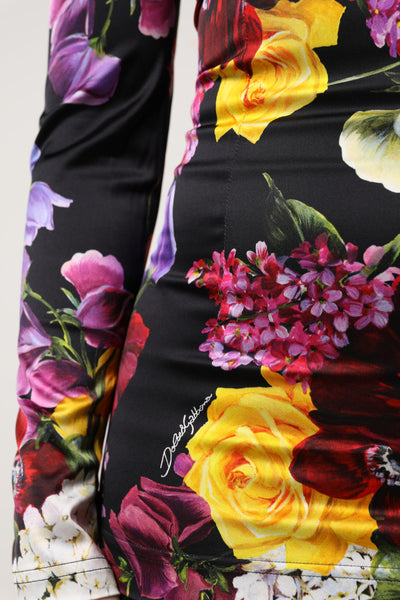 Dolce & Gabbana Multicolor Ortensies Langärmeliges Blusentop