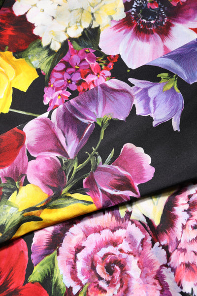 Dolce & Gabbana Multicolor Ortensies Langärmeliges Blusentop