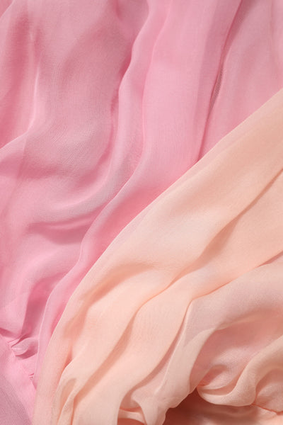 Dolce & Gabbana Pinkes Blusentop mit tiefem V-Ausschnitt und langen Ärmeln