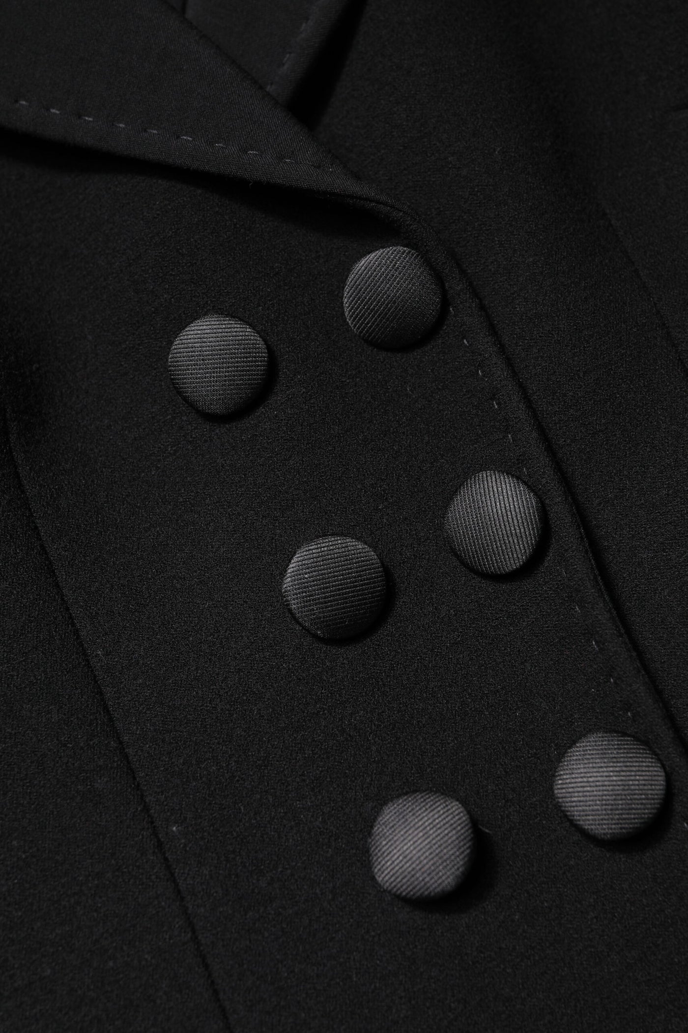 Dolce & Gabbana Schwarzer Wollmantel Zweireiher Jacke
