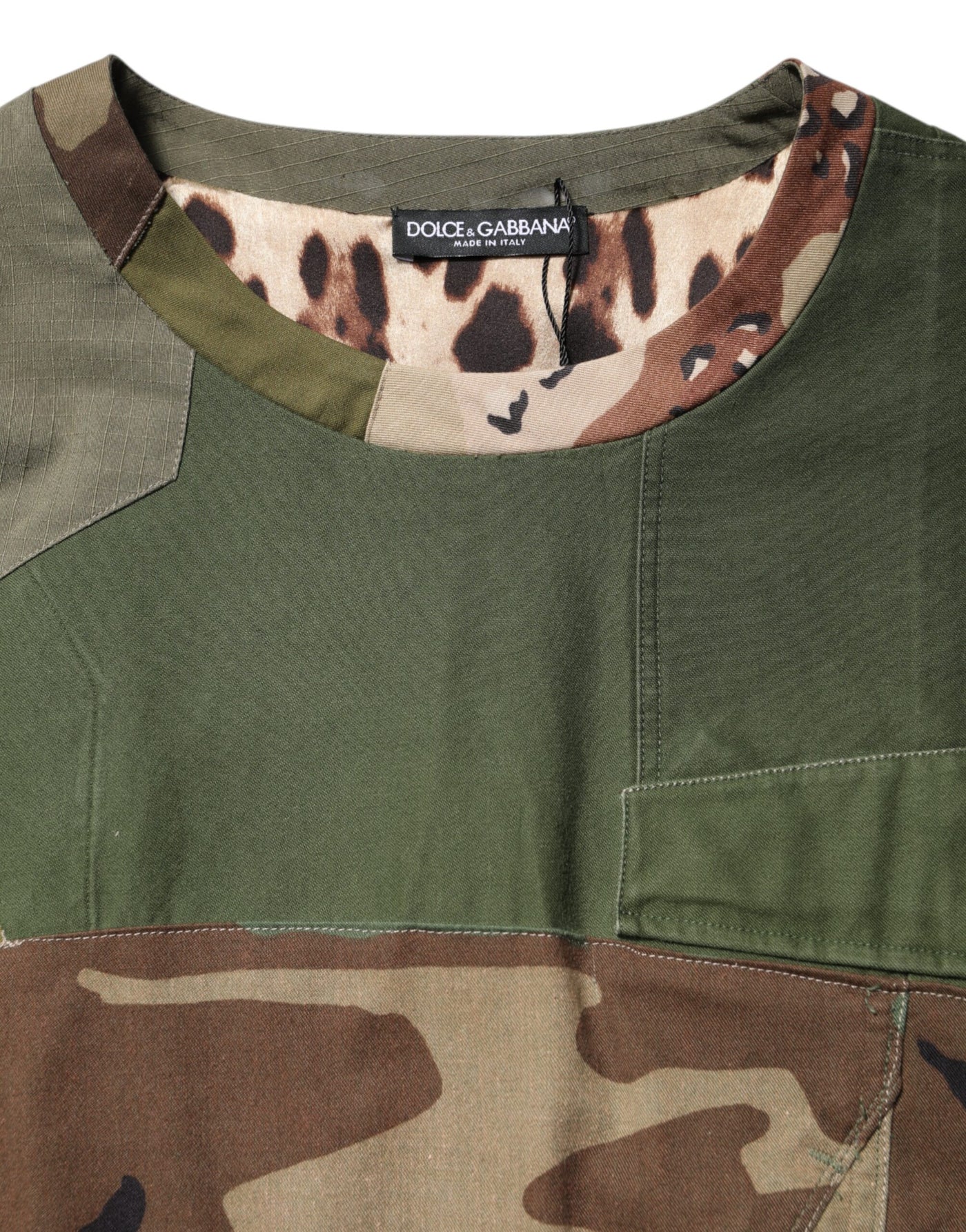 Dolce & Gabbana Mehrfarbiges Camouflage-T-Shirt in Übergröße