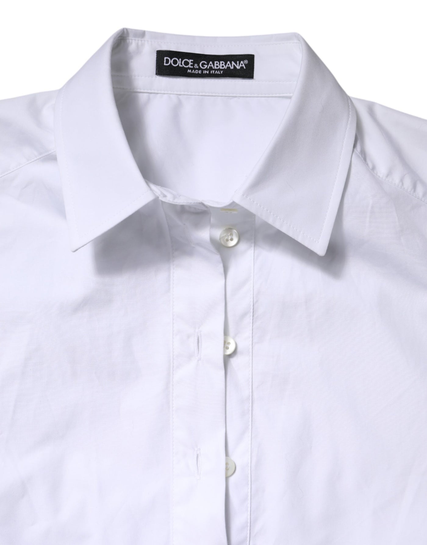 Dolce & Gabbana Weißes Baumwoll-Poloshirt mit kurzen Ärmeln und Kragen