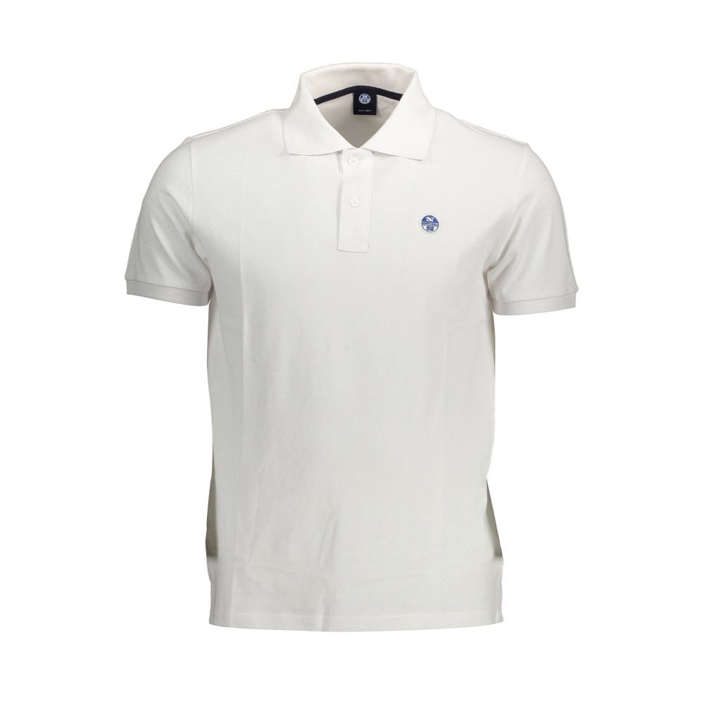 North Sails Weißes Baumwoll-Poloshirt für Männer