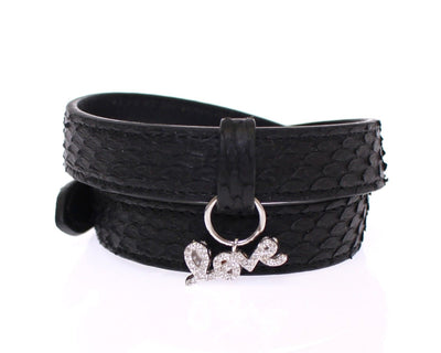 Nialaya Schlangenhaut CZ LOVE 925 Silberarmband