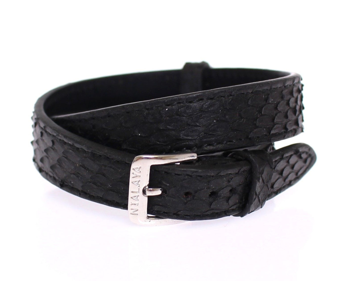 Nialaya Schlangenhaut CZ LOVE 925 Silberarmband