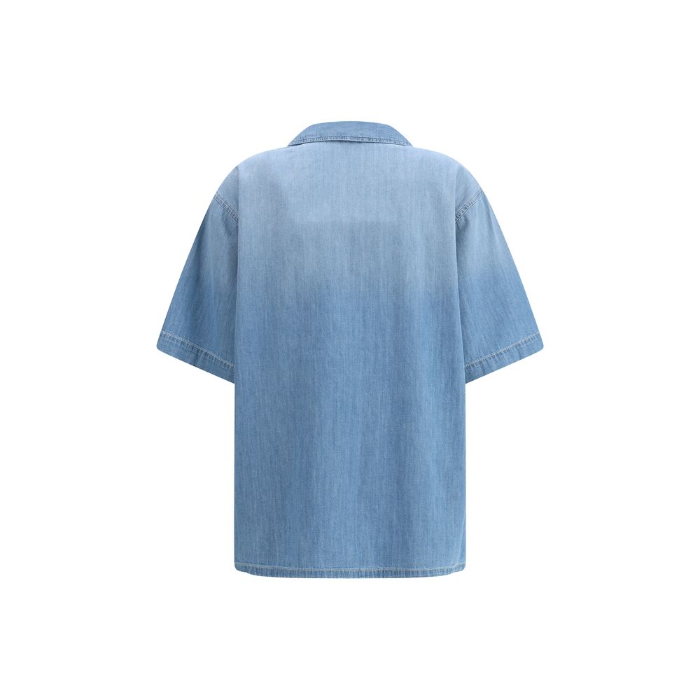 Fabiana Filippi Kurzärmeliges Denim-Shirt