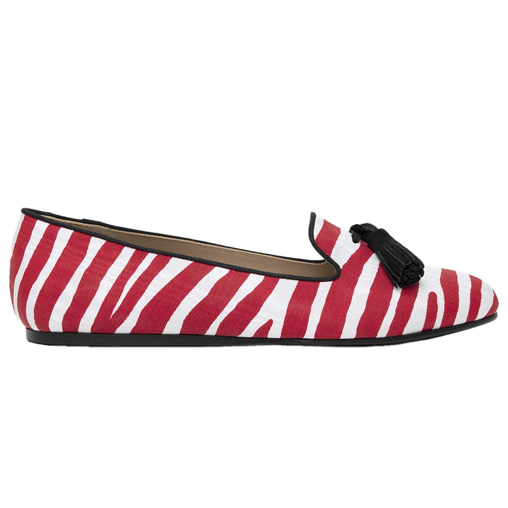 Charles Philip Flacher Schuh aus roter Baumwolle