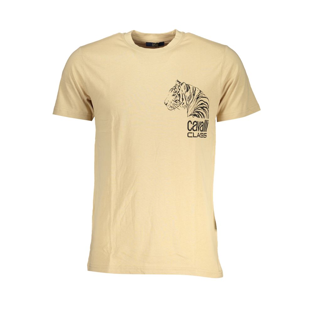 Cavalli Class T-Shirt aus beiger Baumwolle