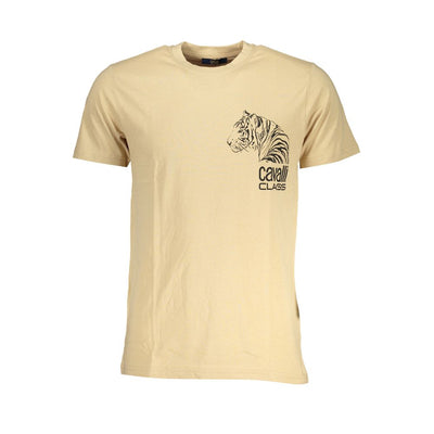 Cavalli Class T-Shirt aus beiger Baumwolle